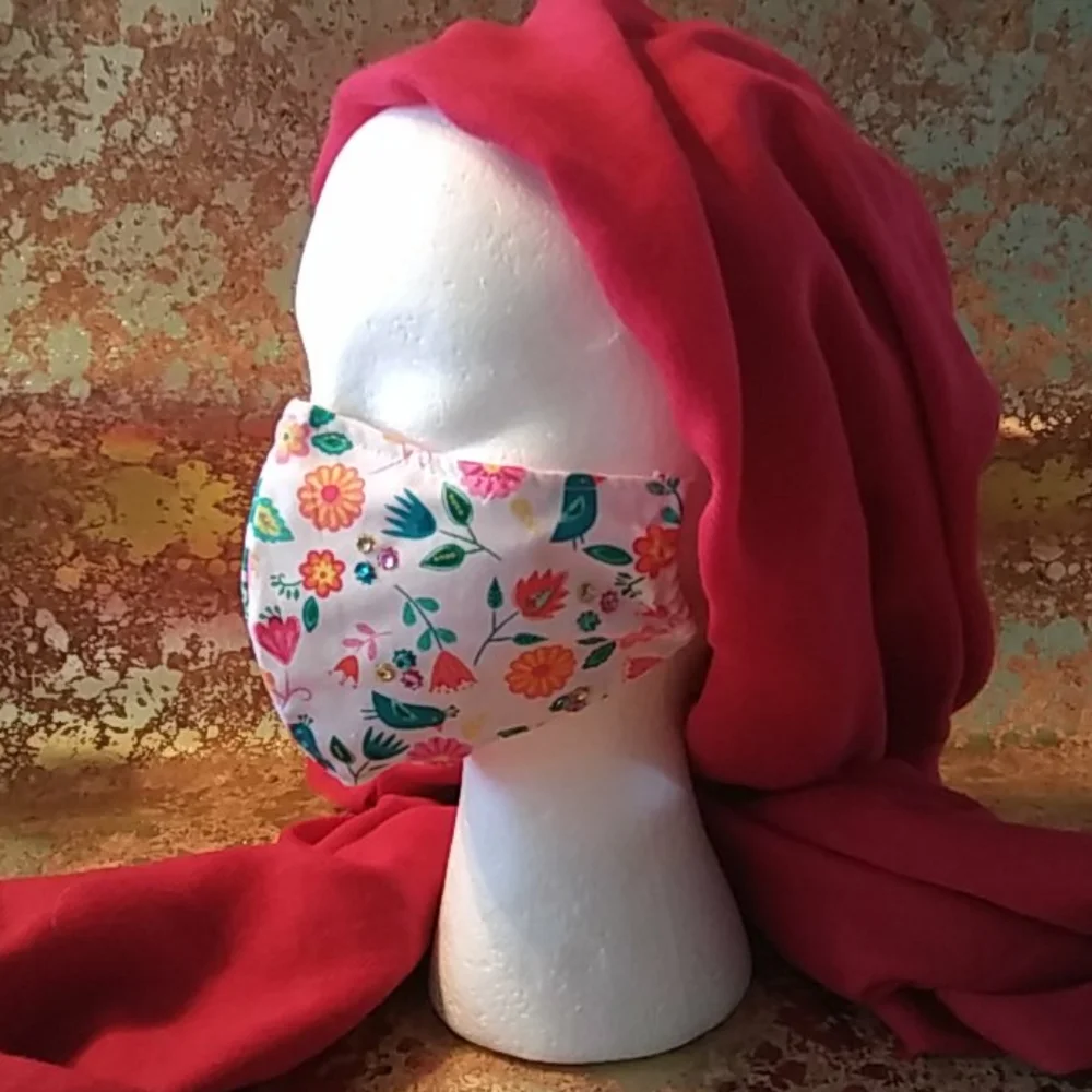 WOMEN’S “FLORA AND FAUNA” COTTON FACE MASK